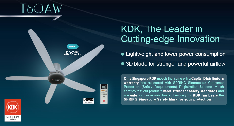 Kdk T60aw Dc 60 Ceiling Fan Grey Semba Lighting House Pte Ltd Kdk T60vw Safety Mark Banner Jpg