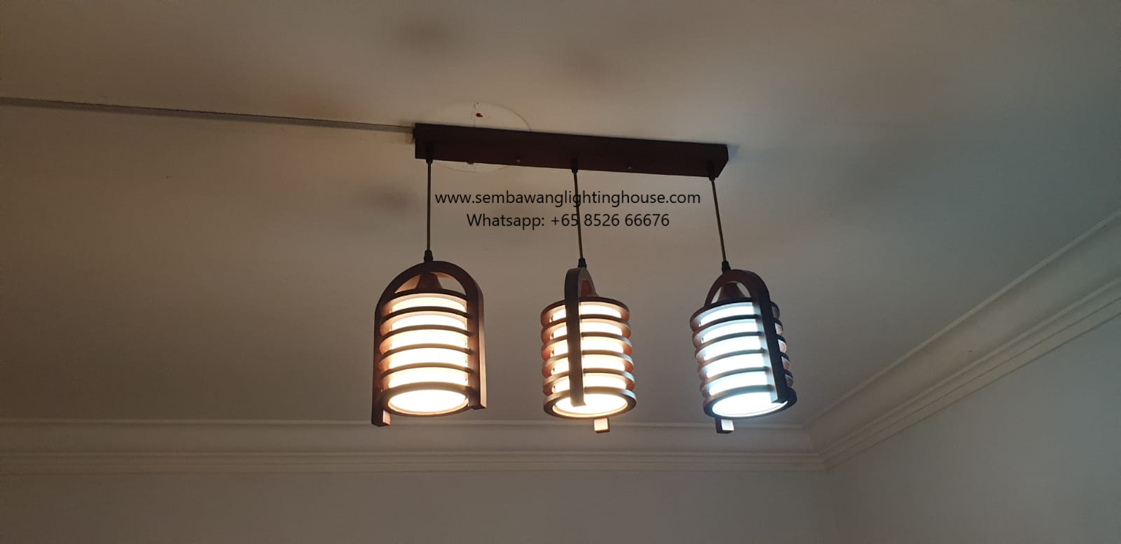 DL8-1964/3 Wood LED Dining Lamp