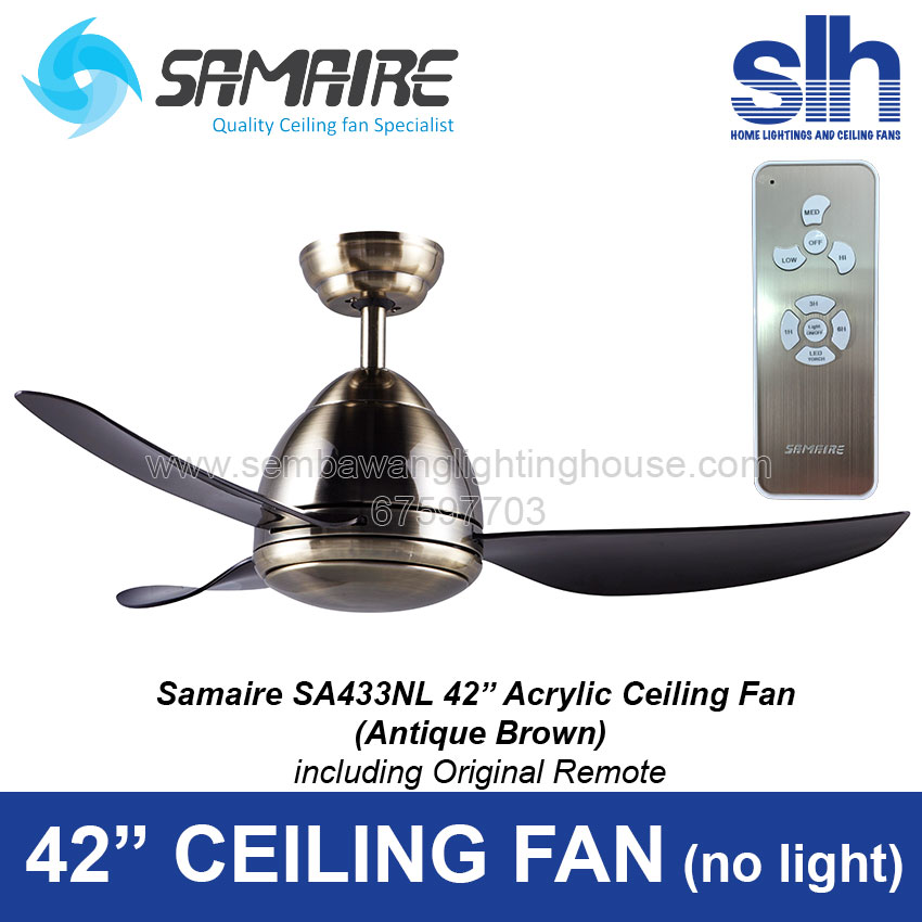 Samaire Sa433nl 42 Ceiling Fan Without Light Antique Brown Samaire Sa433nl 42 Ceiling Fan Without Light Antique Brown