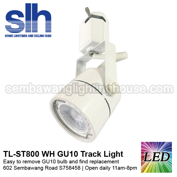 Tl St800 White 6w Gu10 Led Track Light Removable Semba Tl St800 1 Wh Led Track Light Semba